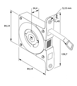 Arc cu forță constantă în carcasă - dimensiuni