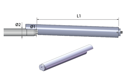 Desen tehnic - Tuburi de blocare - Oțel inoxidabil - AISI 304